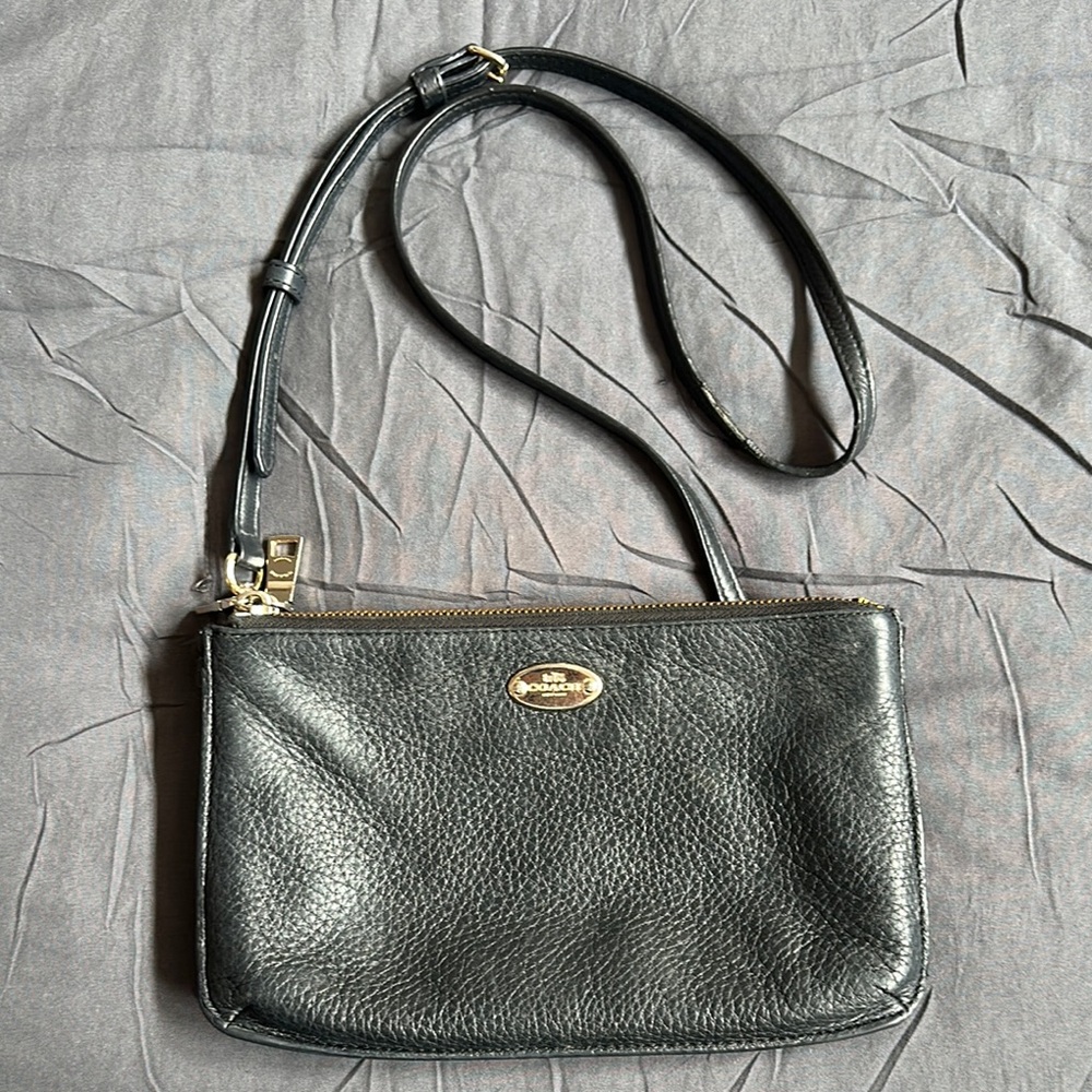 Coach Black Crossbody Bag with Gold Hardware